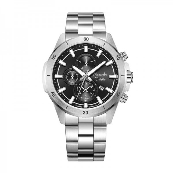 Alexandre Christie AC 6668 Silver Black MCBSSBA